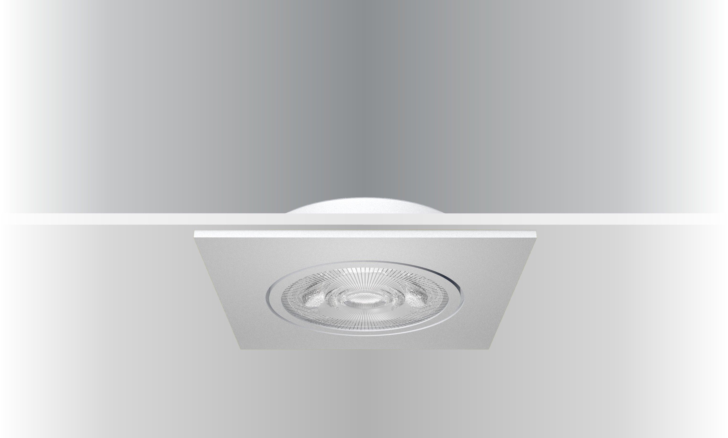 Synergy 21 LED Deckeneinbauspot Helios Schwarz, Quadratisch Schwenkbar, Warmweiß