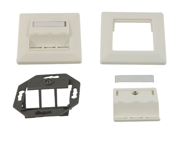 Keystone, Modulträger, UP Dosen für 3xTP-Modul, Reinweiss, Synergy 21, Keystone, Modulträger, UP Dosen für 3xTP-Modul, Reinweiss, Synergy 21,