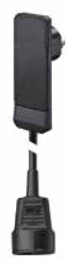 Bachmann Flat Plug Flachstecker, Verlängerung, 1xDosen(CEE7)->Stecker(CEE7),  1,5m, Schwarz,
