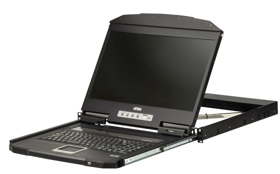 Aten TFT-Schublade,19" 1HE,incl.TFT 18,5", Black, Deutsch, HDMI/USB, mit ultra kurzer Tiefe, 1920 x 1200 bei 60 Hz