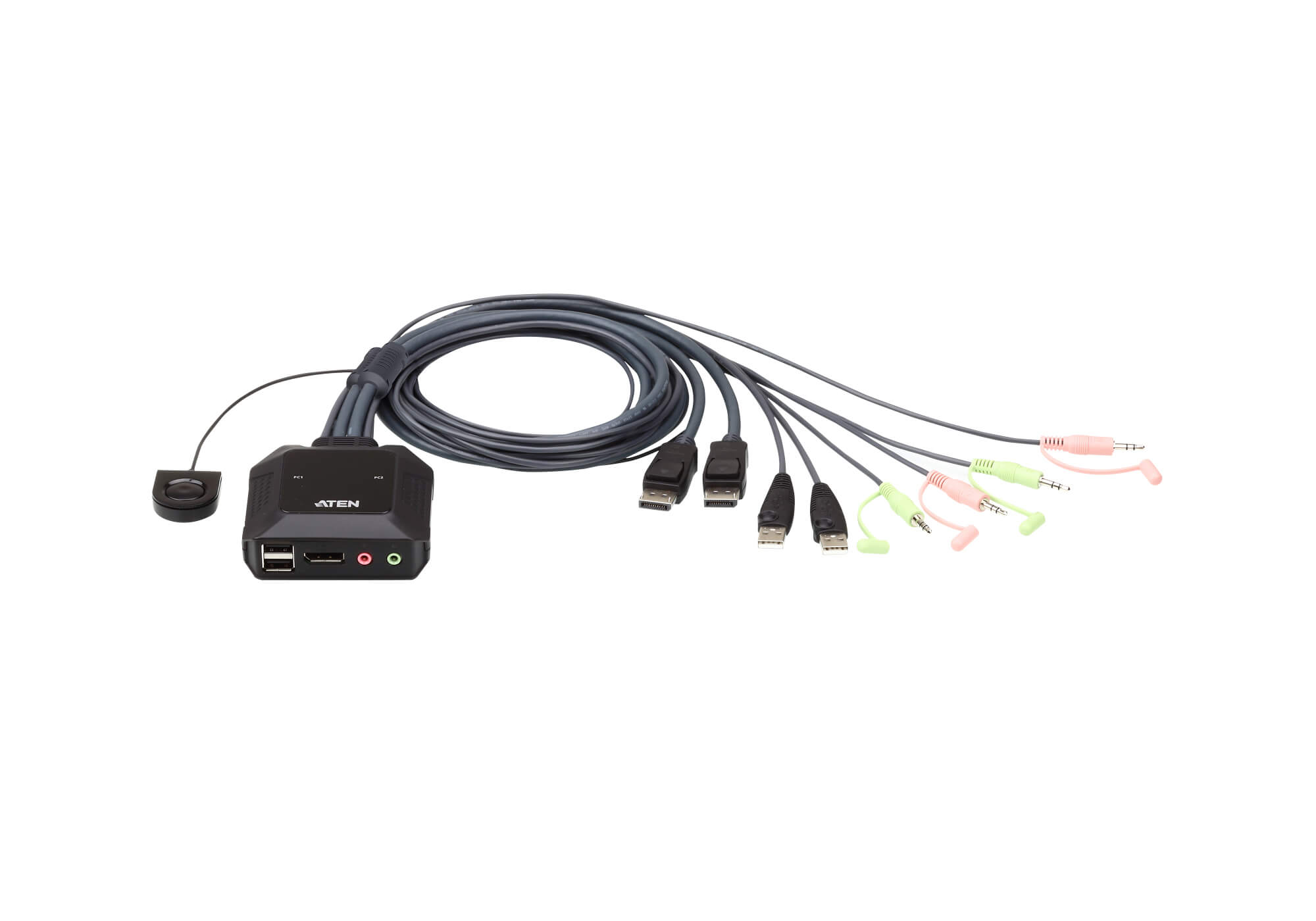 Aten KVM-Switch  2-fach Audio/DP(Displayport), USB, Aten KVM-Switch  2-fach Audio/DP(Displayport), USB,