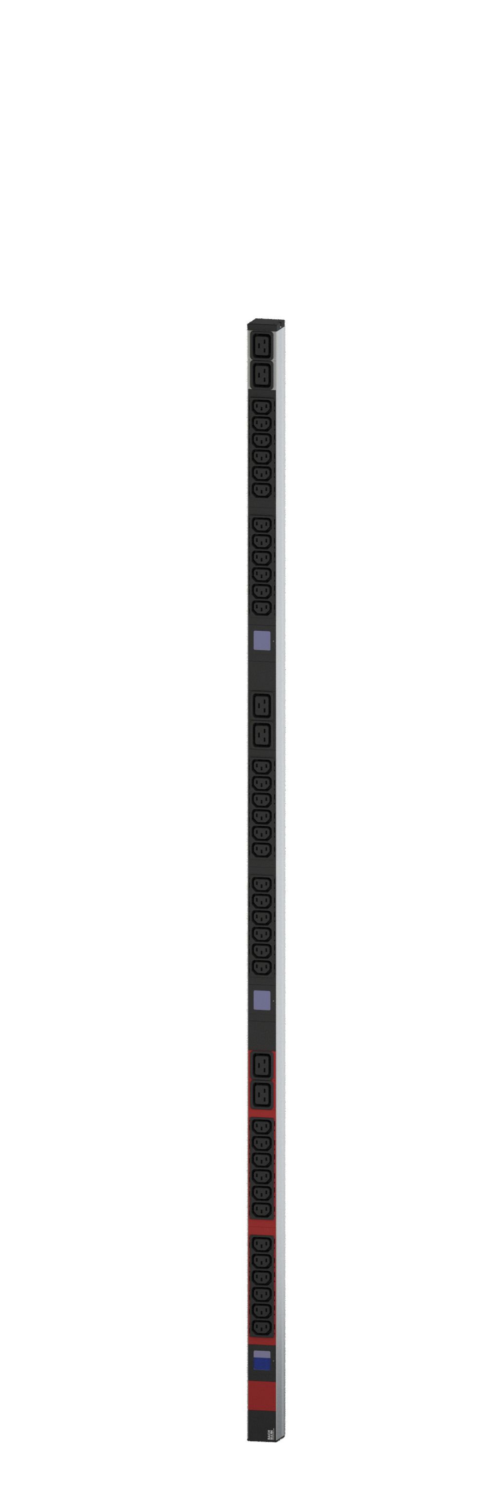 Bachmann BlueNet BN0500 power distribution unit (PDU) 42 AC outlet(s) Black, Grey, Red