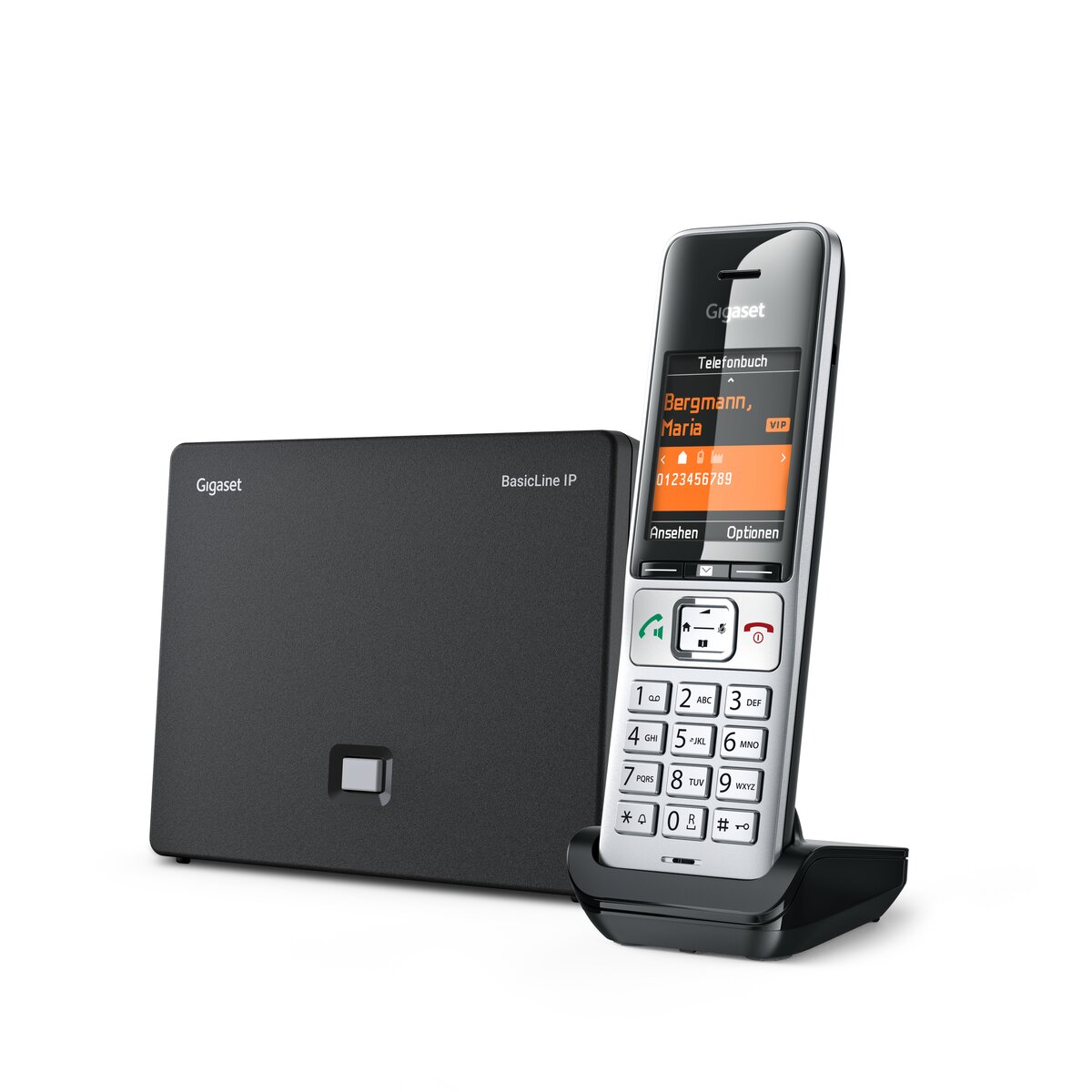 Gigaset BasicLine IP COMFORT 500HX Silber-Schwarz