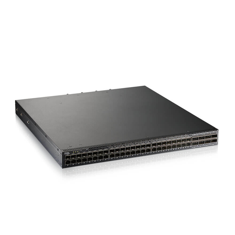 Zyxel Switch full managed Layer3 48 Port • Aggregation •  8x 100 QSFP28 Ports • 48x 25GbE/10GbE SFP+ Ports • CX4800-56F-EU0101F