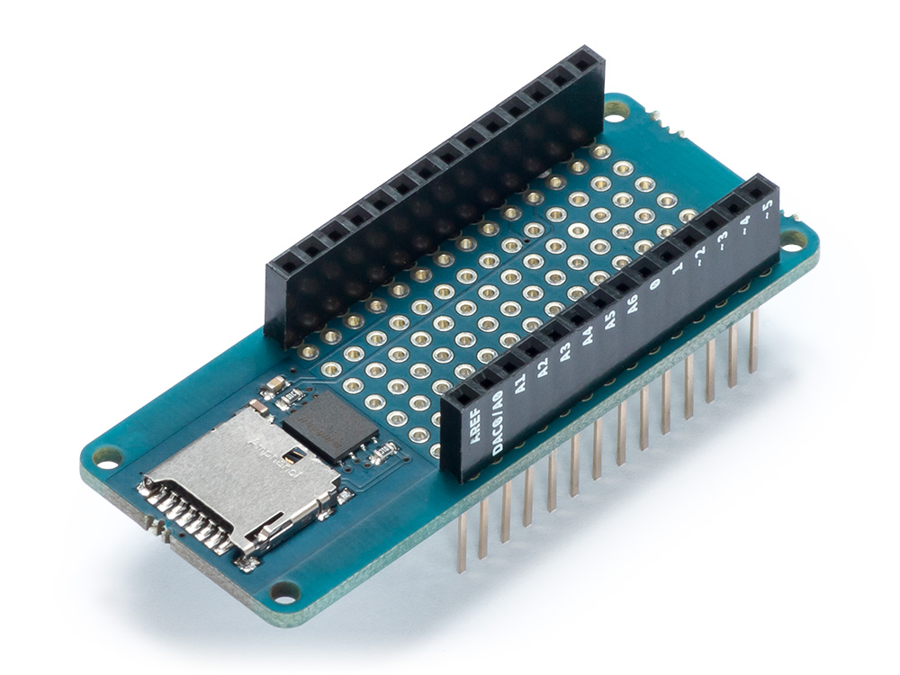 Arduino® Shield MKR MEM (Flash-Speicher & microSD Karte Slot) Arduino® Shield MKR MEM (Flash-Speicher & microSD Karte Slot)