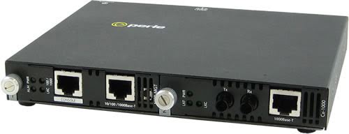 Perle Medien Konverter 1000 RJ45/ST Multimode Managed