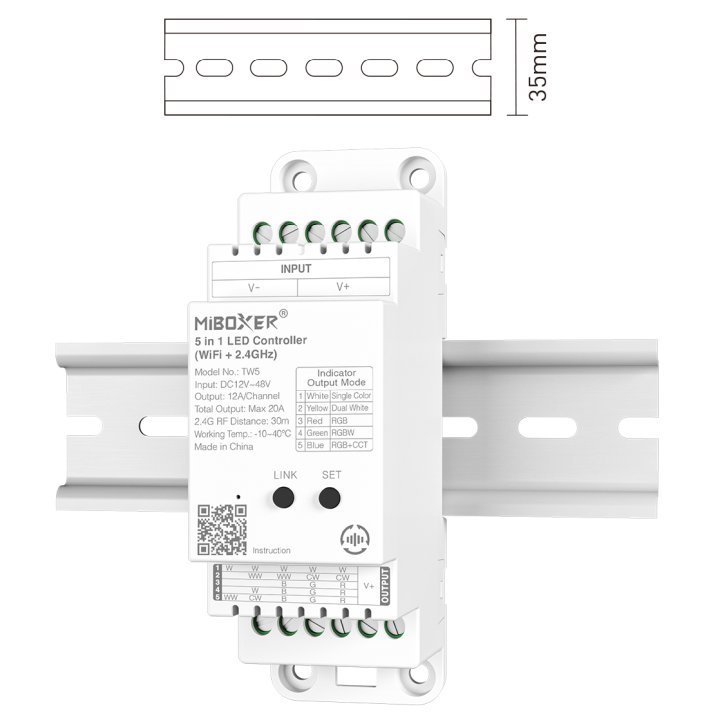 Synergy 21 LED Controller 2 in 1 Track LED Controller (2.4G) Single colour/CCT(dual white) DC12/24V 2.4GHz *Milight/Miboxer*