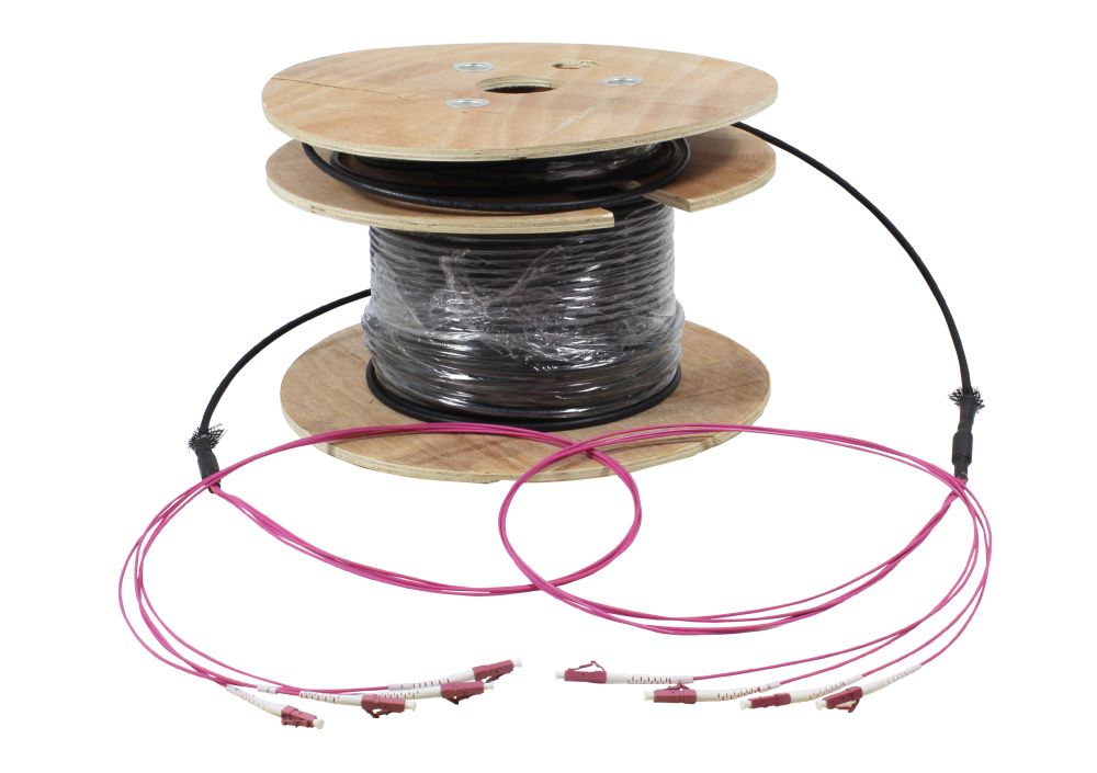 LWL-Kabel, Trunkkabel U-DQ(ZN)BH  4G 50/125, LC/LC OM4 140m, Trommel, Synergy21
