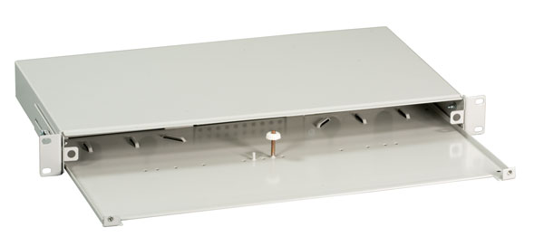 EFB Elektronik Spleißbox ausziehbar 1HE ohne Frontblende, unbestückt, grau