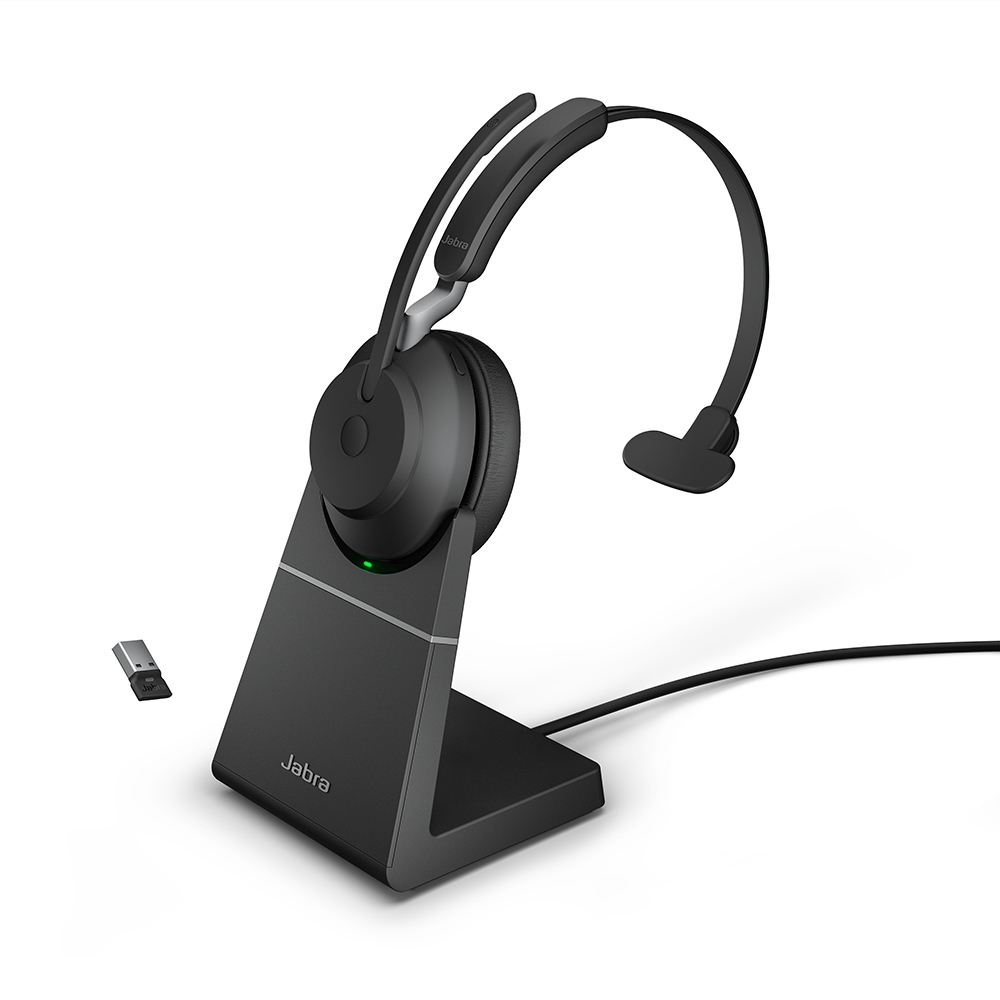 Jabra Evolve2 65 USB-A Black MS Chrg stand Mono