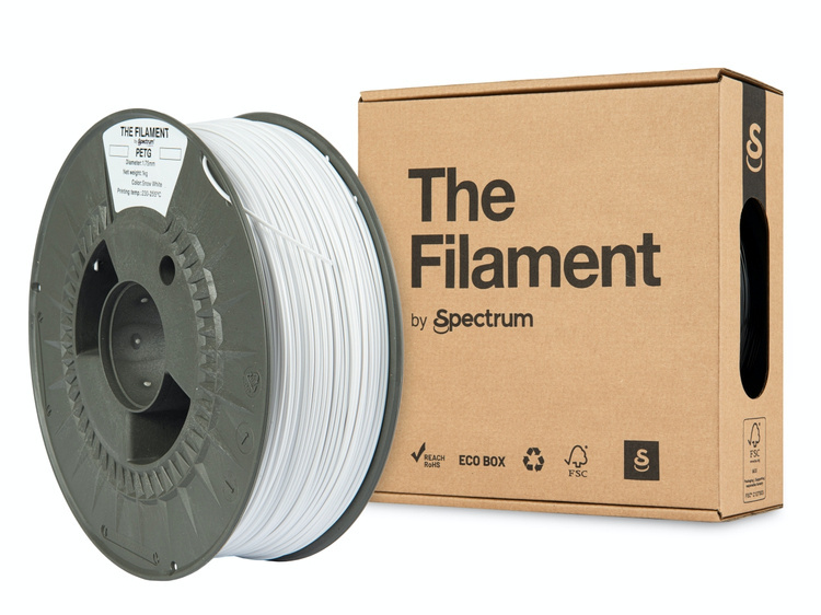 Spectrum Filaments TF-24016 3D printing material Polyethylene Terephthalate Glycol (PETG) White 1 kg