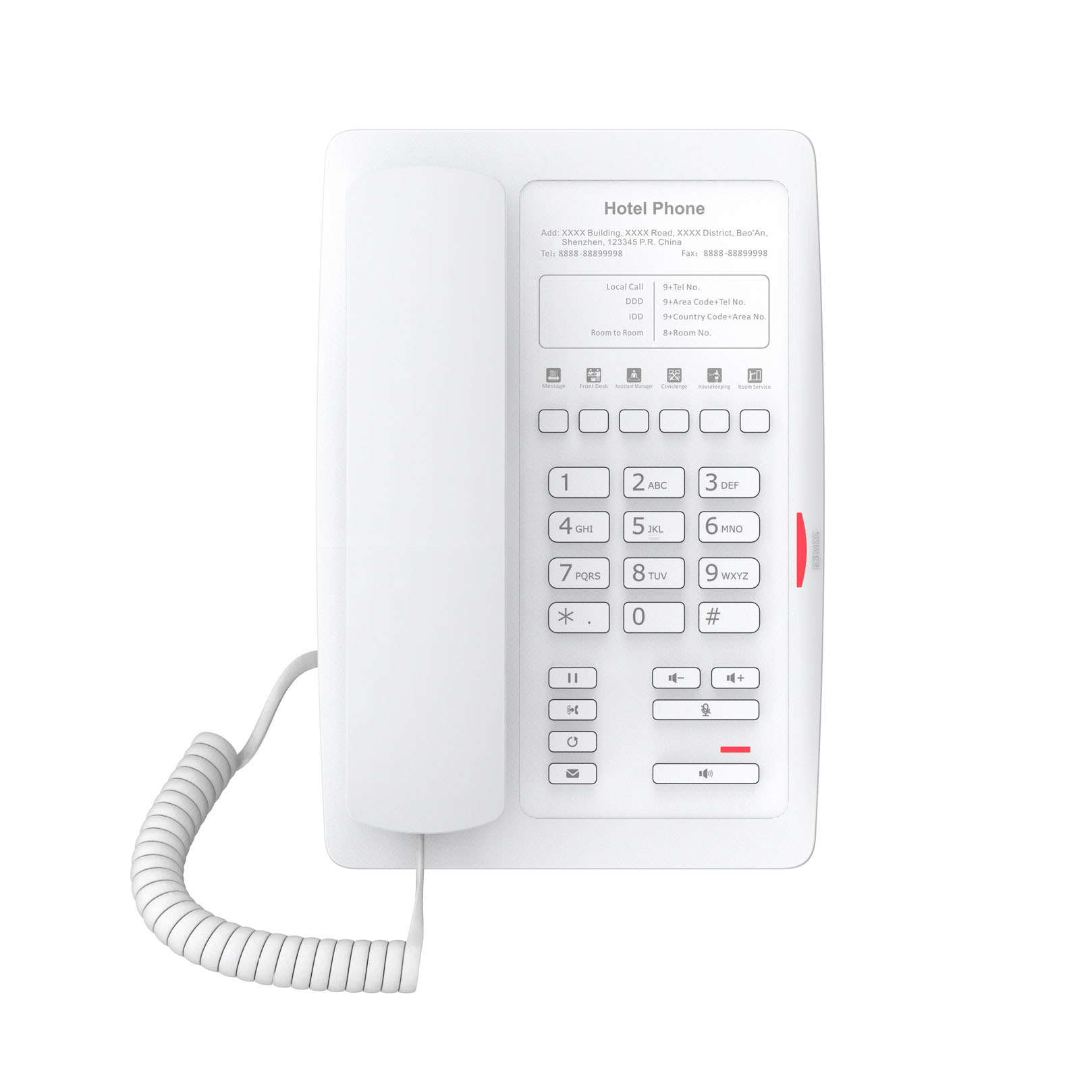 Fanvil H3W-White, H3W-White---WiFi Hotel Phone / SIP / POE / Wi-Fi