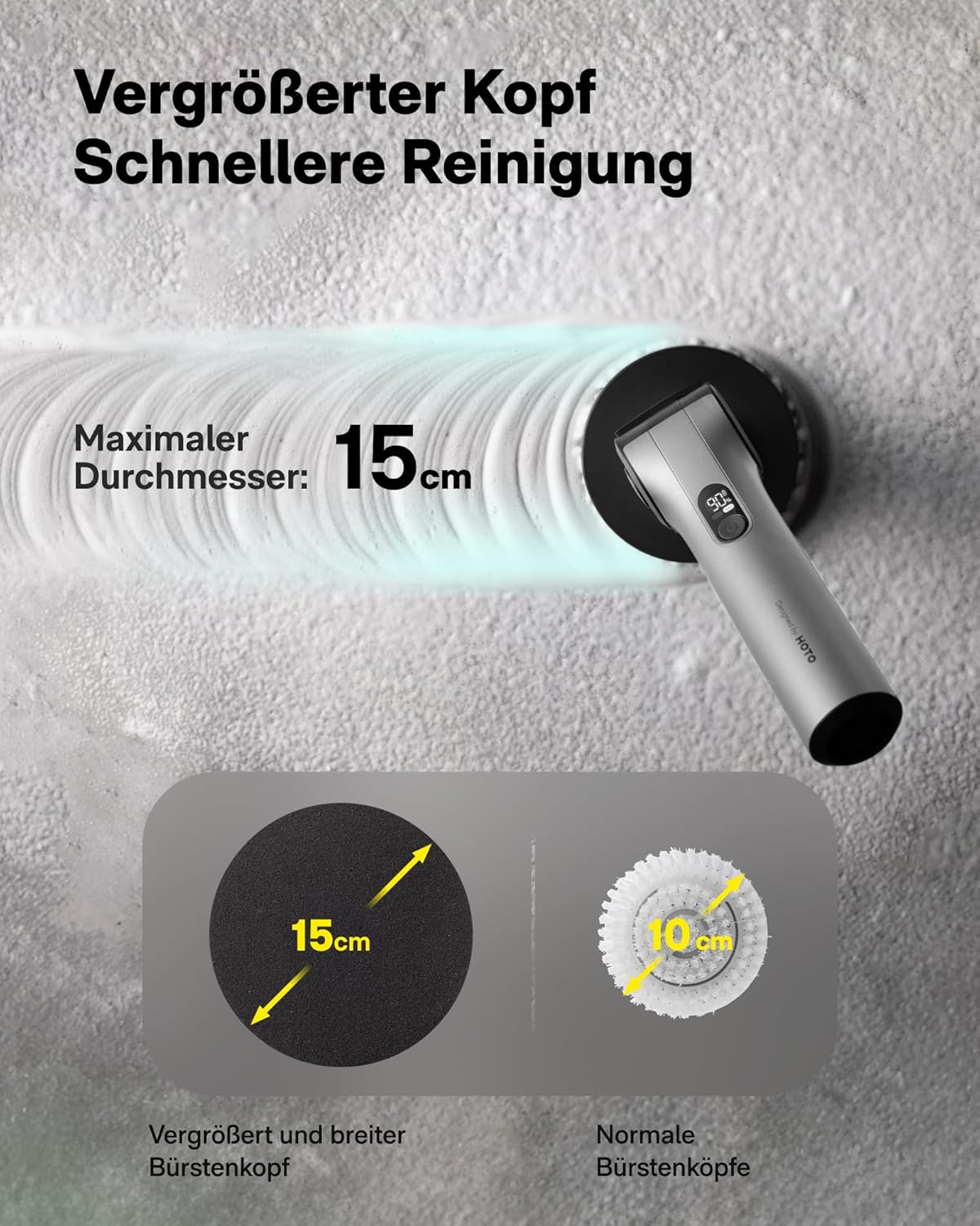 HOTO • Cleaning Tools • Flexi Cordless Spin Scrubber • QWQJA08