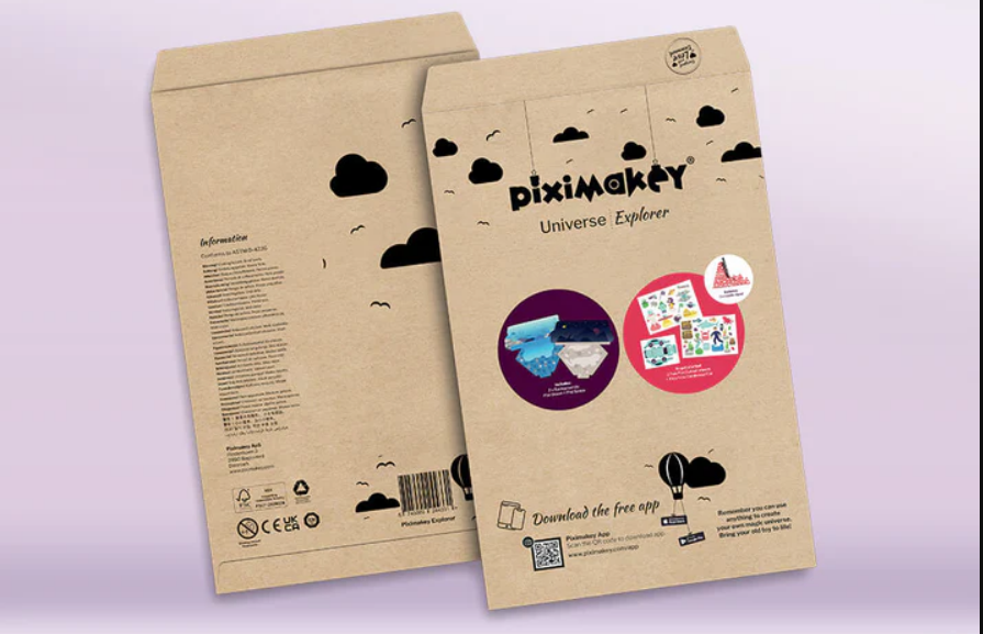 Piximakey Studio Starter-Set „Entdecker“, Spielset mit Ständer, Figuren und Hintergründen