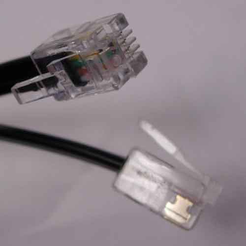 Cable TK Patchkabel RJ10/RJ10, 1, 5m, Schwarz