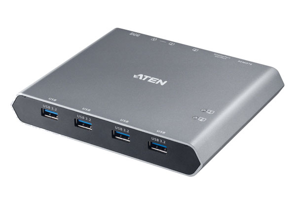 ATEN 2-Port 4K DisplayPort USB-C KVM Dock Switch with Power Pass-through