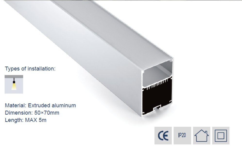 Synergy 21 LED U-Profil 200cm, ALU052