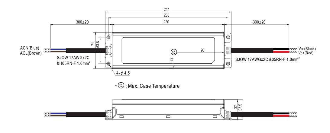 MEAN WELL Netzteil - 24V 240W  IP67