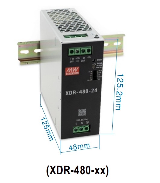 MEAN WELL Power Supply - 48V 480W Hutschiene