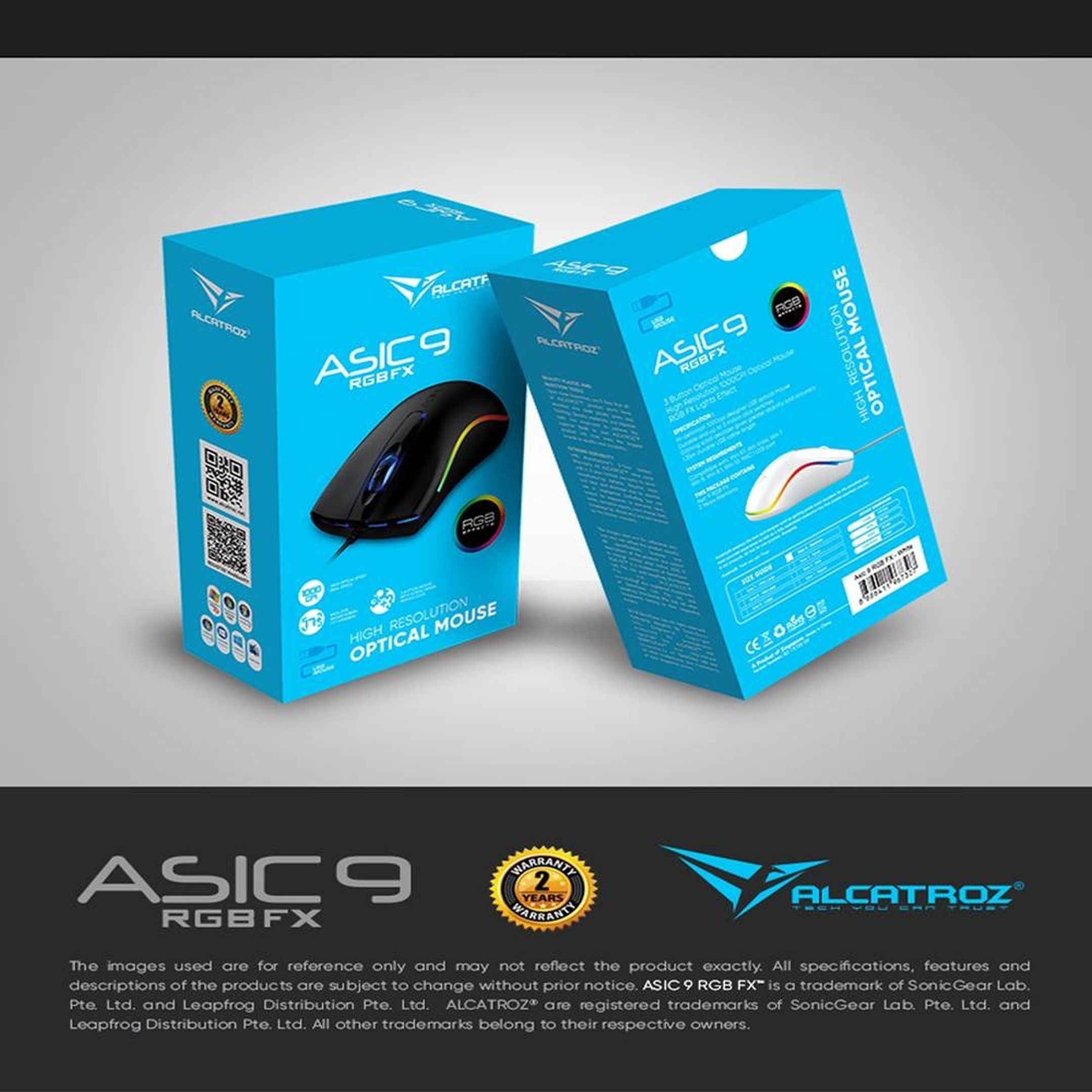 Alcatroz ASIC 9 RGB Hi-Definition USB Wired Mouse