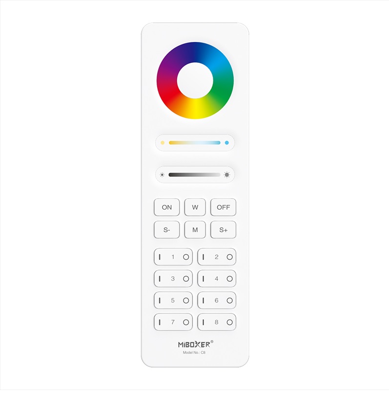 LED Fernbedienung 2,4GHz 8-Zonen-RGB CCT (W) Milight/Miboxer