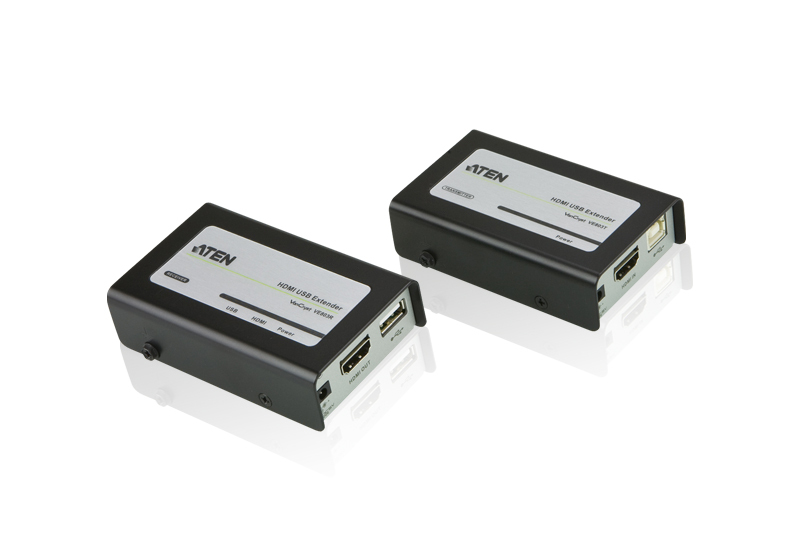 ATEN VE803 AV extender AV transmitter & receiver Black, Grey