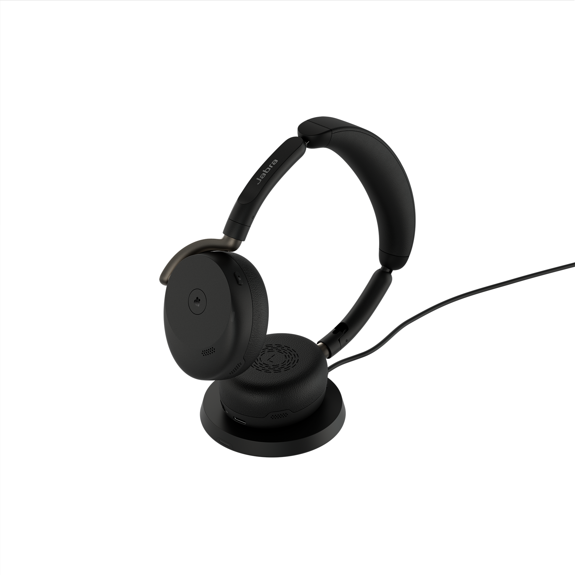 Jabra Evolve3 65 Flex MS - USB-A with Dongle - Black (Wireless Charging Pad)