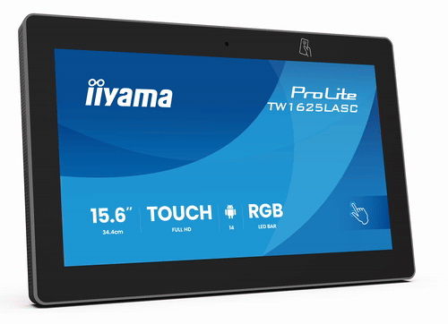iiyama TW1625LASC-B3PNR meeting room display 39.6 cm (15.6") 1920 x 1080 pixels LED Wi-Fi 6 (802.11ax), Wi-Fi 5 (802.11ac), Wi-Fi 4 (802.11n), 802.11g, 802.11a, 802.11b Black Bluetooth