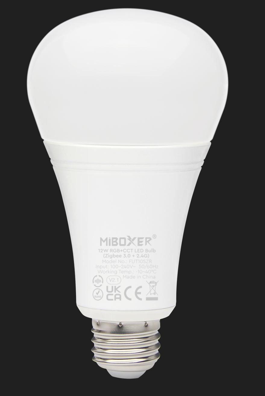 Synergy 21 LED Retrofit E27 12W RGB-WW Lampe mit Funk und Zigbee 3.0 *Milight/Miboxer*