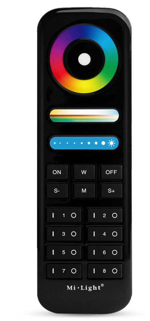 Synergy 21 LED Fernbedienung RGB-WW (RGB-CCT) 8 Zonen black *Milight/Miboxer* Synergy 21 LED Fernbedienung RGB-WW (RGB-CCT) 8 Zonen black *Milight/Miboxer*
