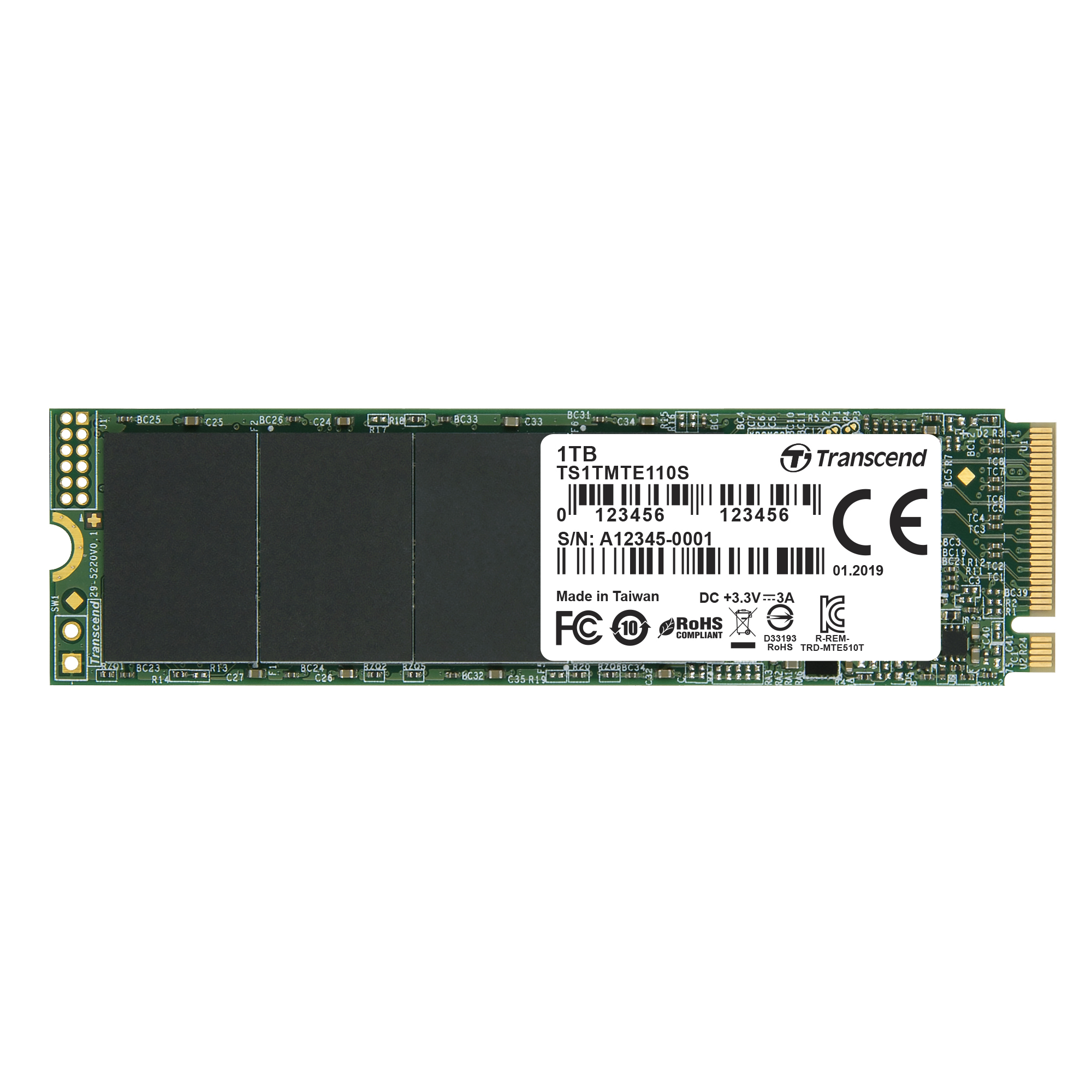 Transcend 110S 2 TB M.2 PCI Express 3.0 NVMe 3D NAND