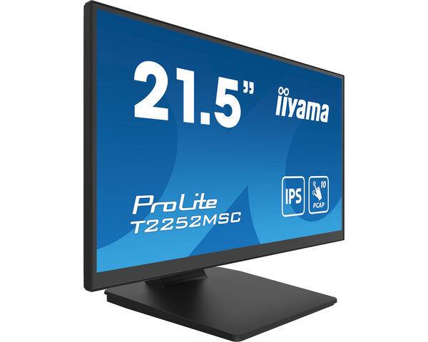 iiyama ProLite T2252MSC-B2 computer monitor 54.6 cm (21.5") 1920 x 1080 pixels Full HD LCD Touchscreen Black