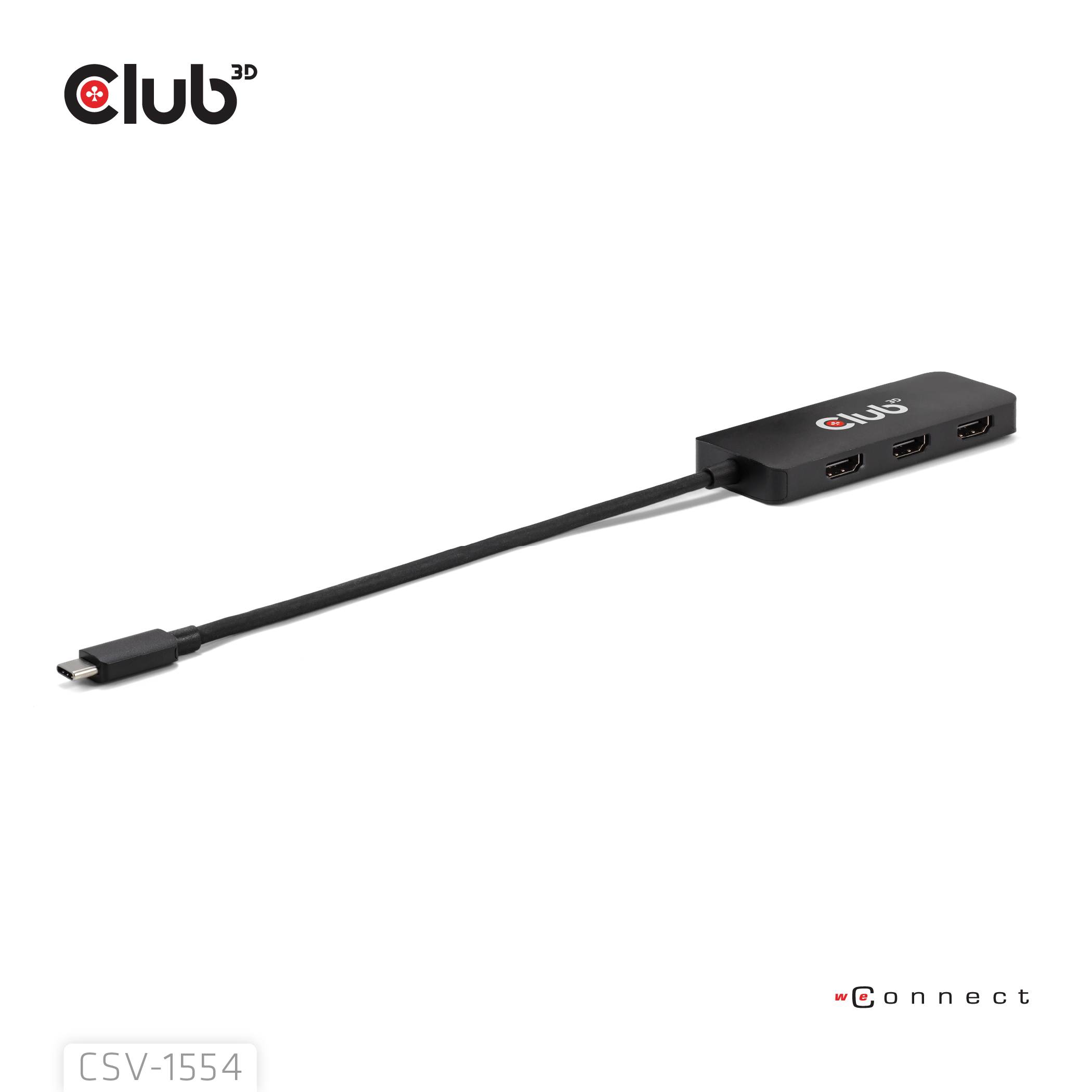 Club 3D Multi Stream Transport Hub USB 3.2 Typ C => 3x HDMI 4K60Hz