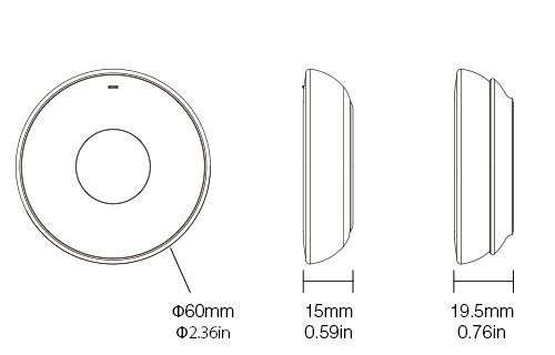 MiBoxer K2S-W LED Fernbedienung Mini Remote 2,4GHz dual white (CCT) + Dimm rund (w)