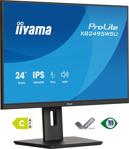 iiyama ProLite XB2495WSU-B1 computer monitor 61.2 cm (24.1") 1920 x 1200 pixels WUXGA LCD Black