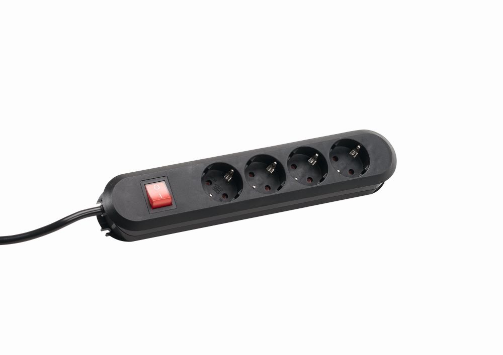 BACHMANN SMART Power Strip 4x Outlets 1.5m Black