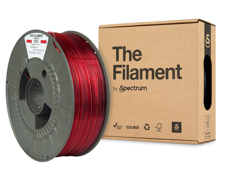 Spectrum Filaments TF-24028 3D printing material Polyethylene Terephthalate Glycol (PETG) Red 1 kg
