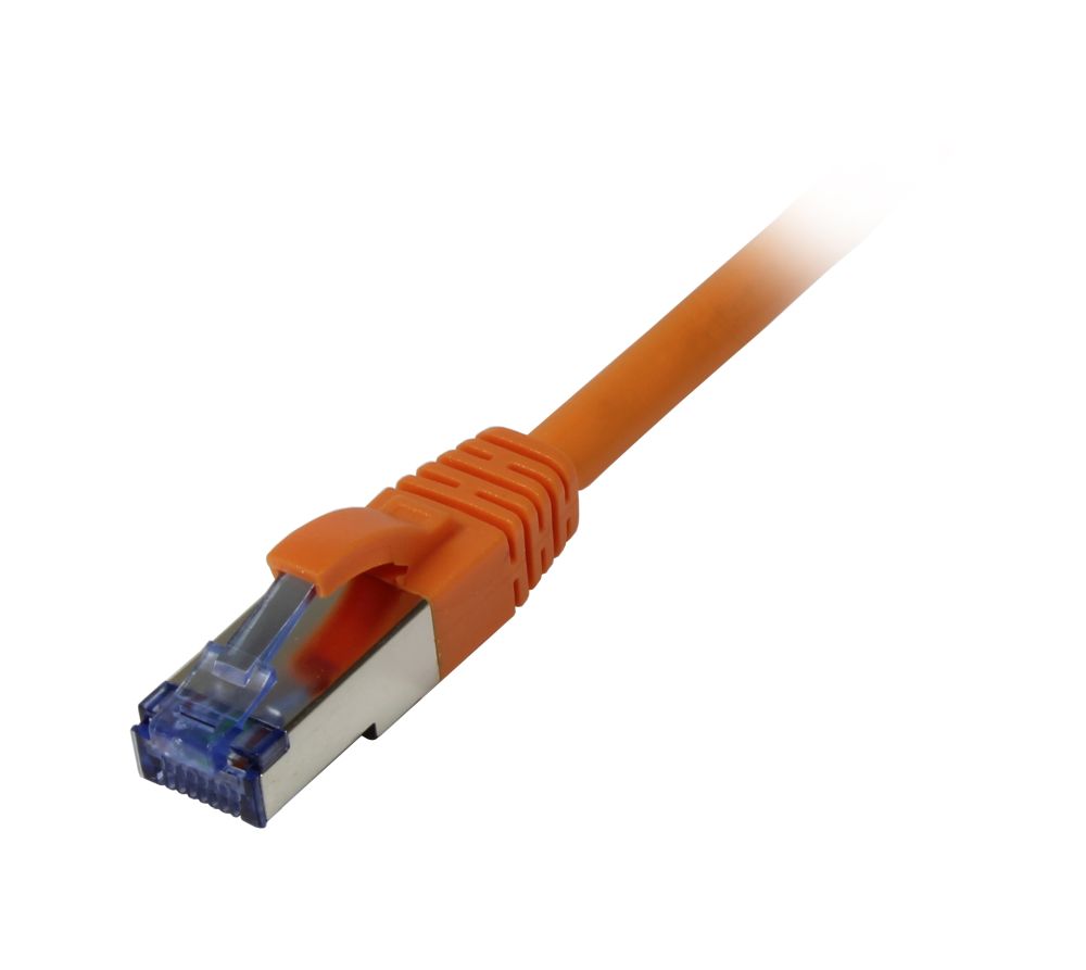 Synergy21 Patchkabel RJ45, CAT6A 500Mhz, 0,5m, Orange, S-STP(S/FTP), Komponent Getestet(GHMT Certified), AWG26