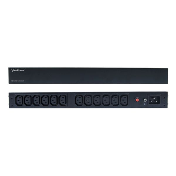 CyberPower PDU, BASIC, 230V/16A, 1HE, 12x C13 Ausgang, 1xC20 Eingang,