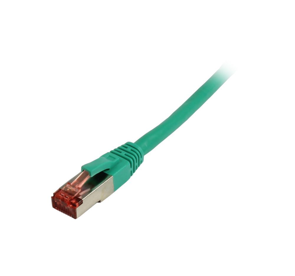 Patchkabel RJ45, CAT6 250Mhz,  0.5m grün, S-STP(S/FTP), TPE/LSZH(Superflex), Synergy 21,