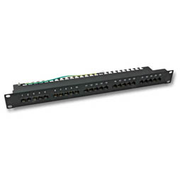 Patch Panel 25xTP,CAT3,ISDN,19",Schwarz,