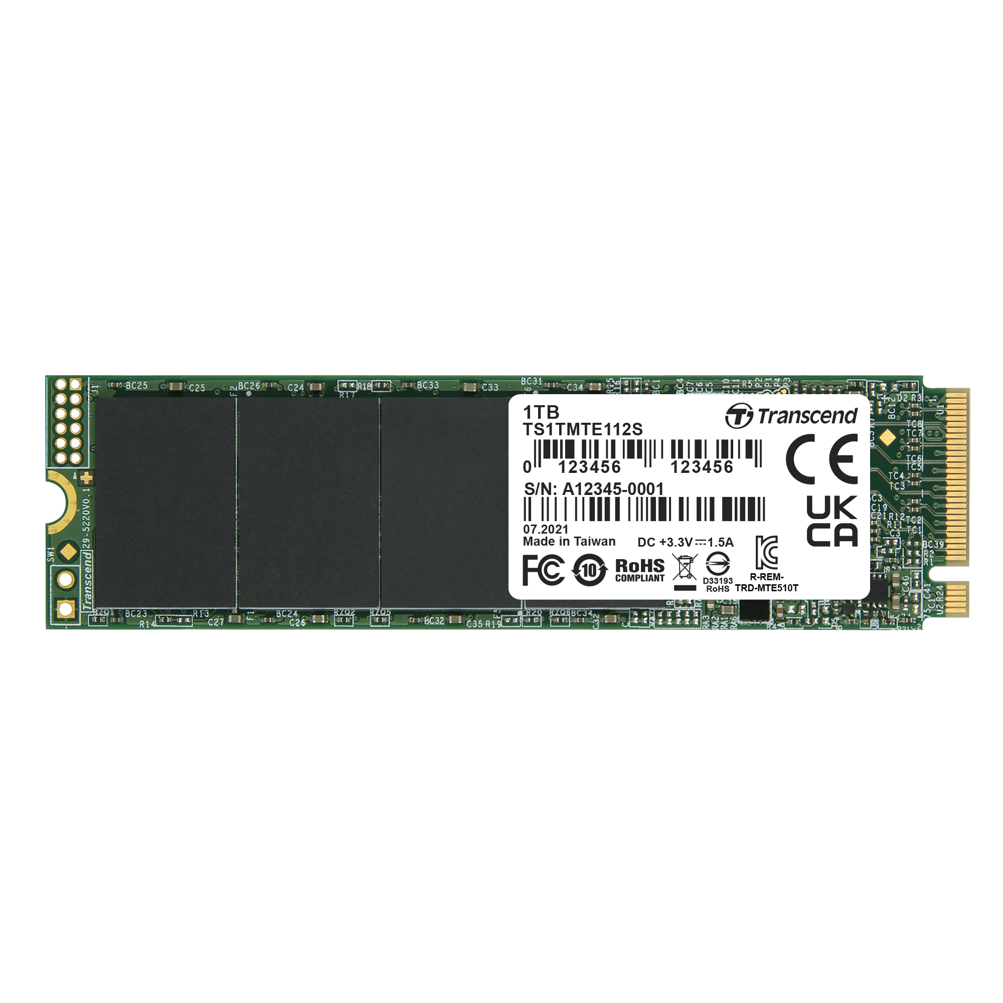 Transcend 112S 1 TB M.2 PCI Express 3.0 NVMe 3D NAND