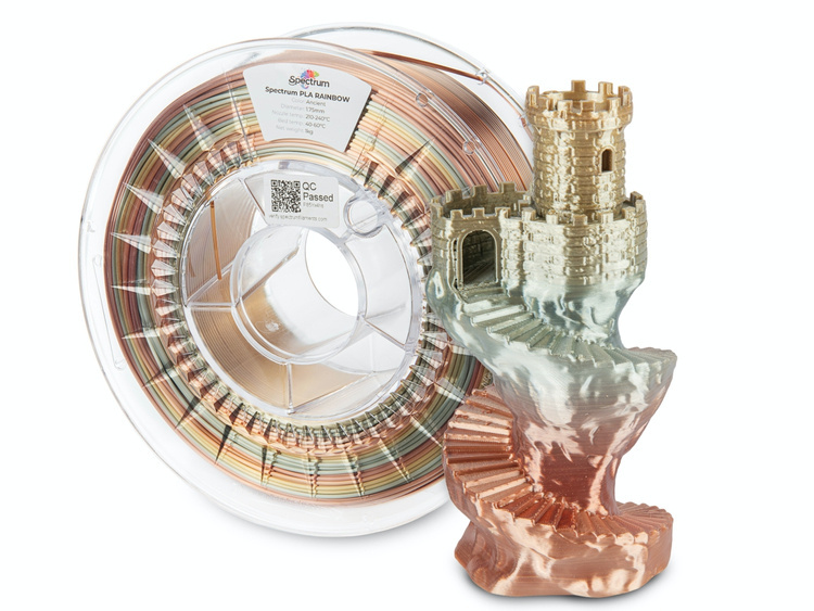 Spectrum Filaments 81021 3D printing material Polylactic acid (PLA), Silk Multicolour 1 kg