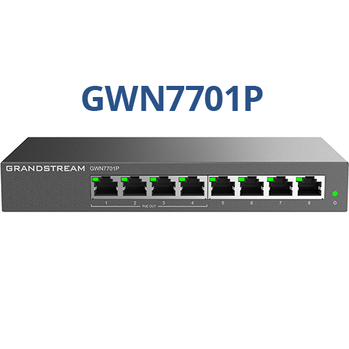 Grandstream Networks GWN7701P network switch Unmanaged Gigabit Ethernet (10/100/1000) Power over Ethernet (PoE) Black