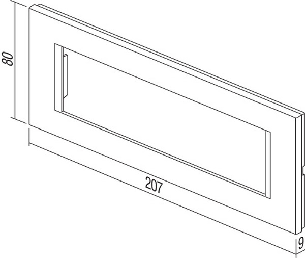 TEM Serie  Modul - Rahmen OL COVER PLATE LINE7M PW