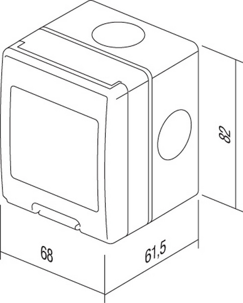 TEM Serie  Modul Aufputzgehäuse IP55 BOX NO CUBOIP55 2M GY