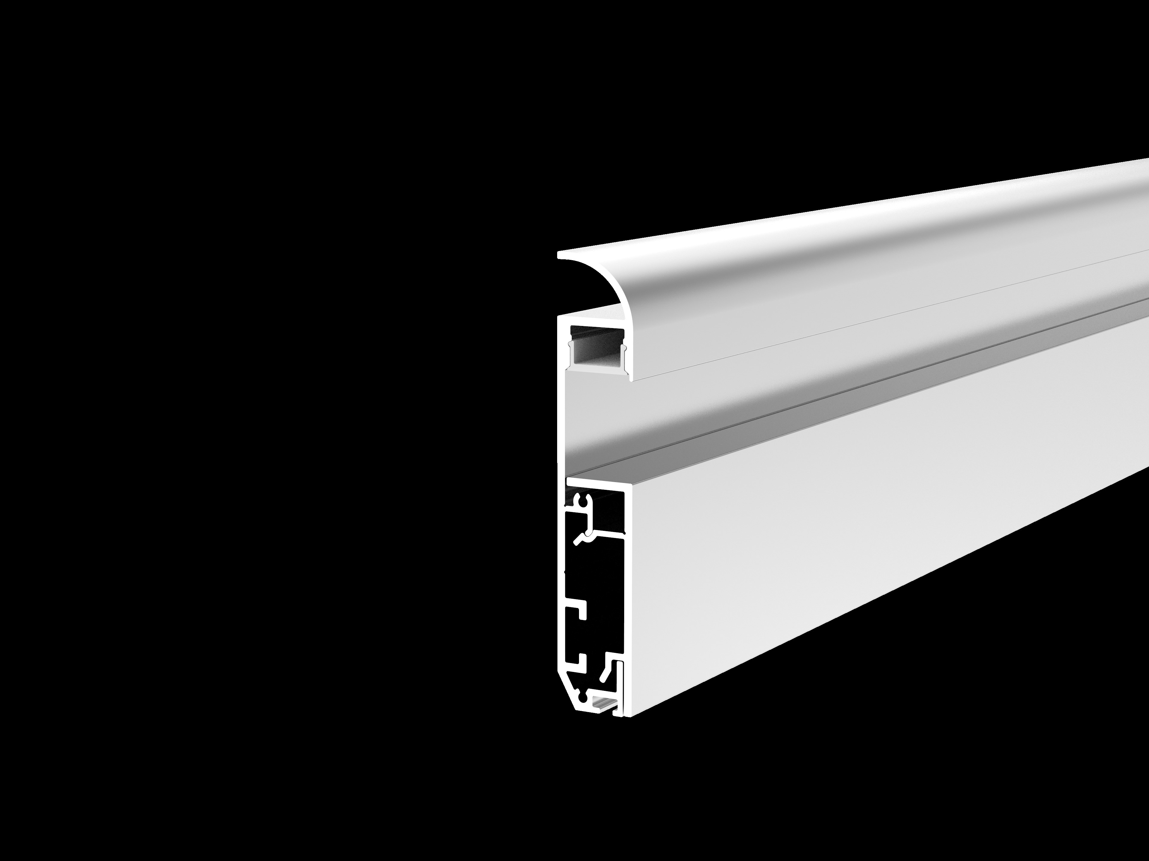 Synergy 21 LED U-Profil 200cm, ALU1580-18, Silber, FußBoden/Sockelleiste