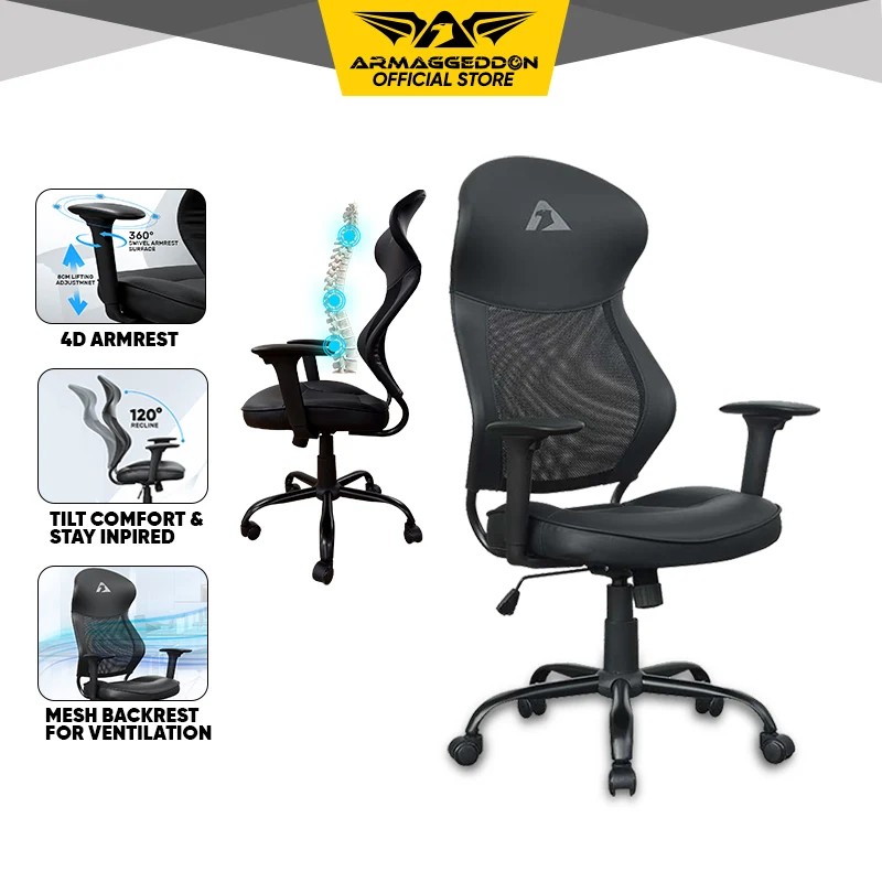 Armaggeddon Flexion Air Gaming Chair (Black)