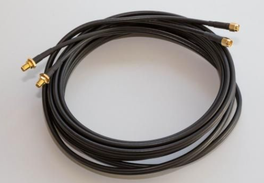 CAB-143 | 3m Twin Pair HDF195 White with SMA(m) to SMA(f) (Gold plated)
