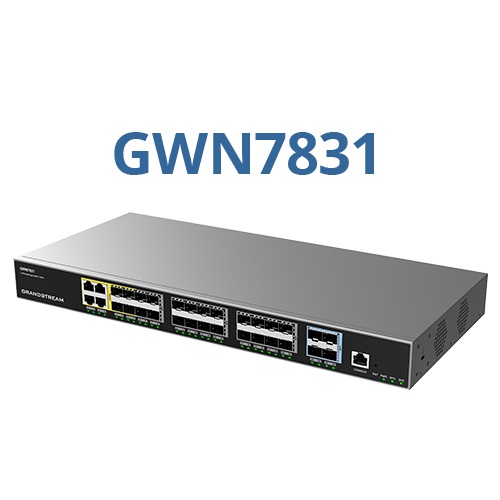 Grandstream GWN7831, 6x Gigabit ports, 4x SFP+, Layer-3-Aggregations-Switches